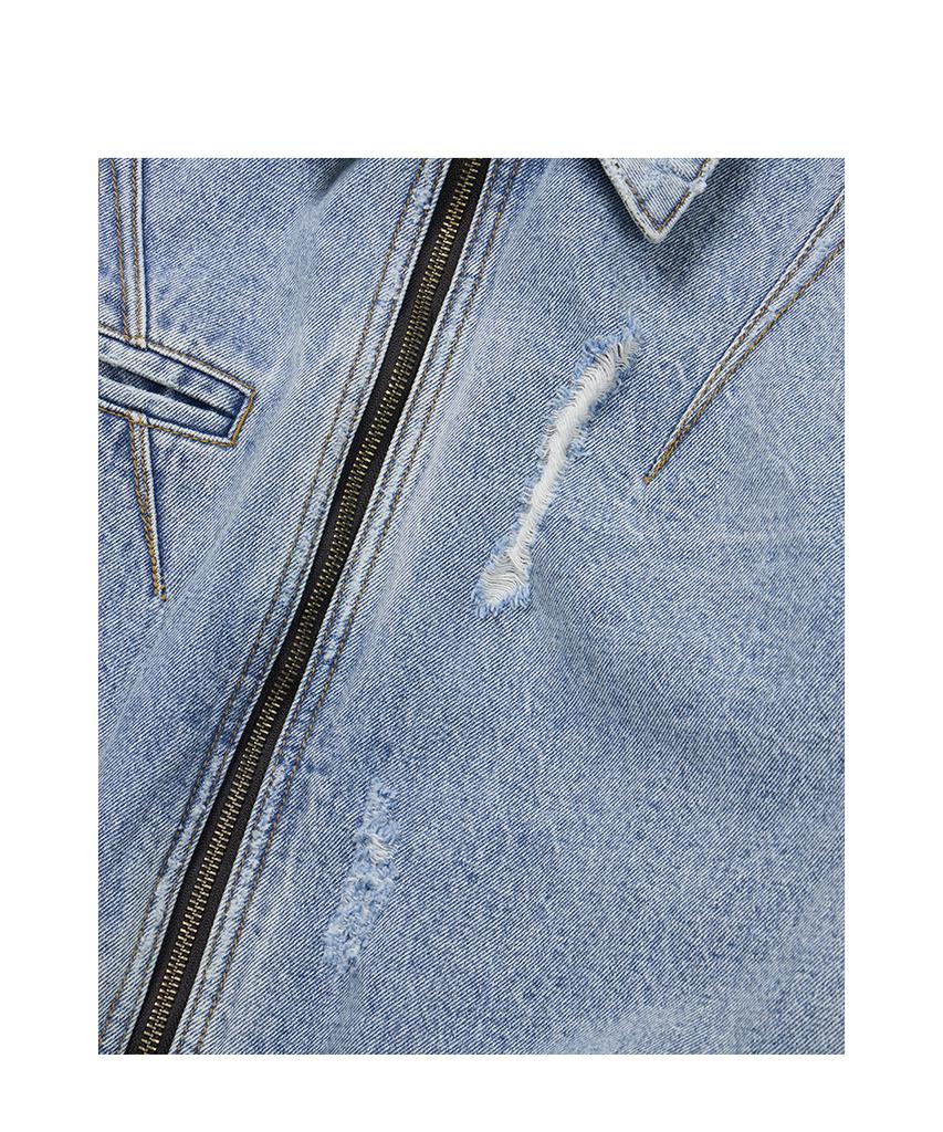 Etce Destroyed Dart Trucker Jacket (Blue)