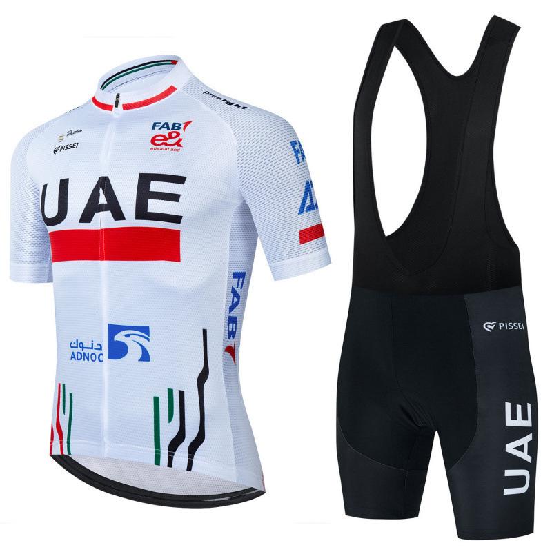 Grenzüberschreitender Heißverkauf Tour de France UAE UAE Team Radsportanzug kurzärmeliger Anzug Herren Radsportbekleidung schnelltrocknend atmungsaktiv