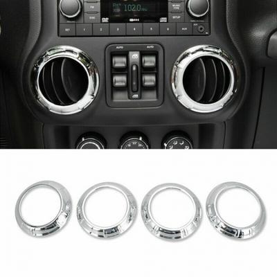 Air Conditioner Cover for 07-10 JK JKU Jeep Wrangler Interior Accessories Chrome