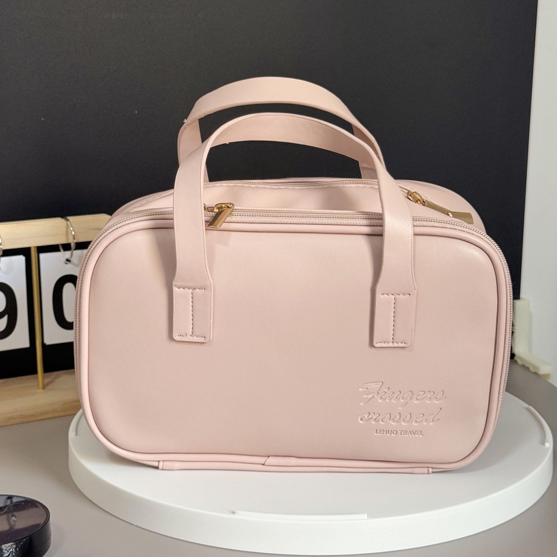 

Дорожная косметичка и органайзер для туалетных принадлежностей класса люкс 2025 - Большая вместимость, портативное хранение средств по уходу за кожей розовый