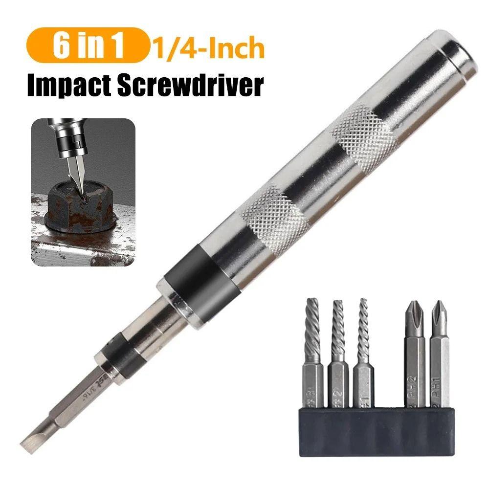 with Complete Specifications Screwdriver Set 6 in1 Screw Extractor Bit  For Rusty Sliding Nuts