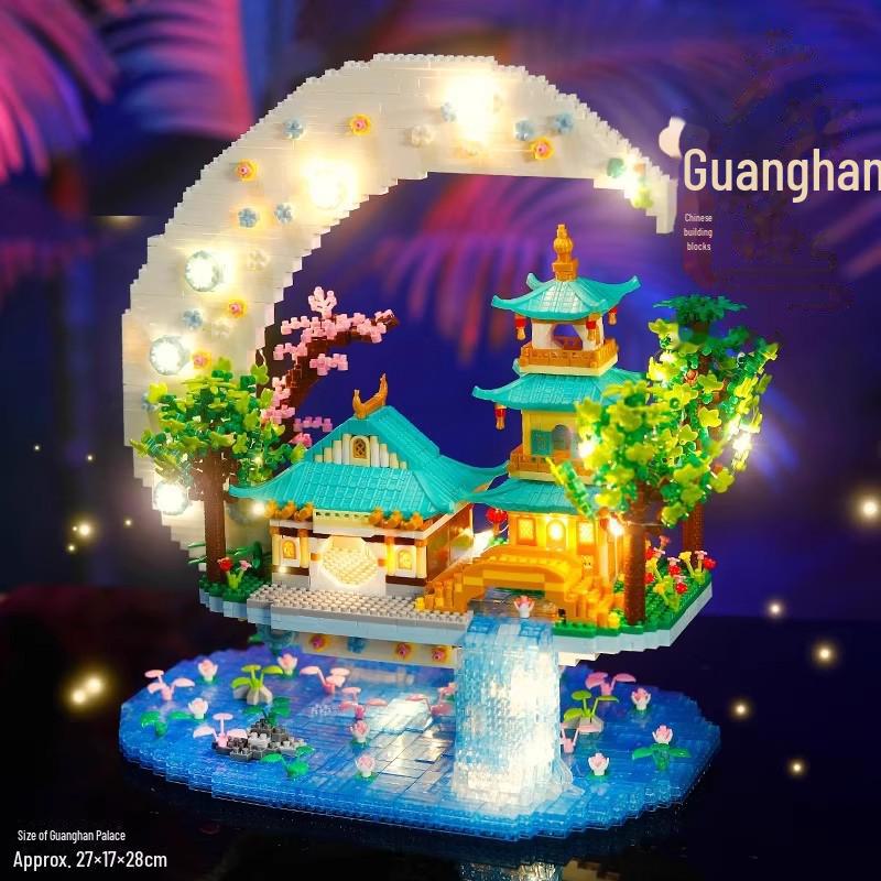 

Сумісний набір освітніх будівельних блоків - міні-модель Guanghan Palace, креативний подарунок на день народження