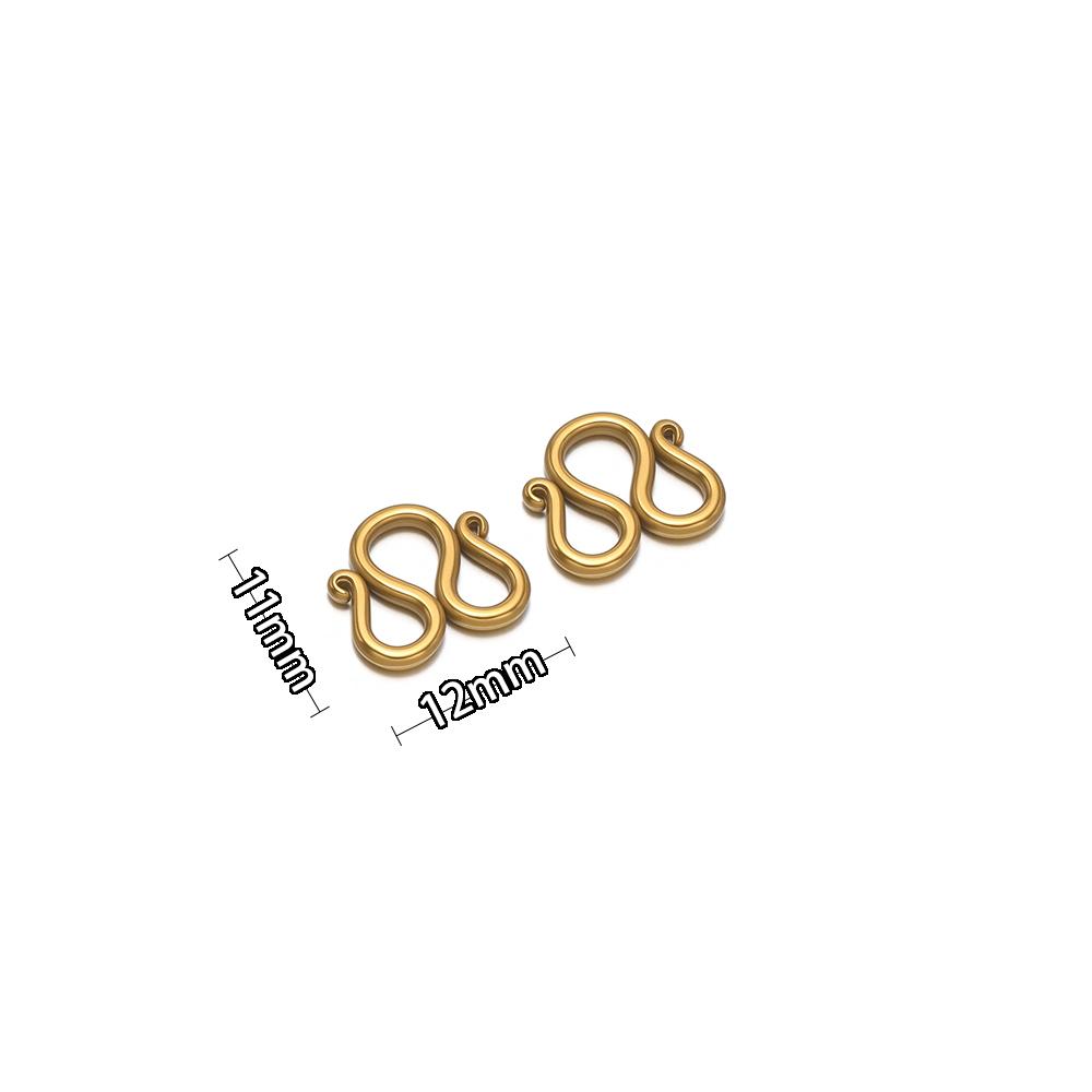 20pcs Stainless Steel W Shaped Clasps Hooks DIY Jewelry Making Bracelets Finding Necklace Pendant Accessories Anklets Supplies