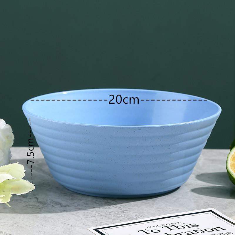 Reusable Wheat Straw Bowls Eco Friendly Lightweight Food Grade Plastic Rice Salad Cereal Soup Bowls Dinnerware