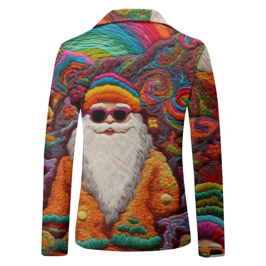 Unisex Winter Christmas Prints Suit Jackets Unisex Casual Fashion Button Jackets