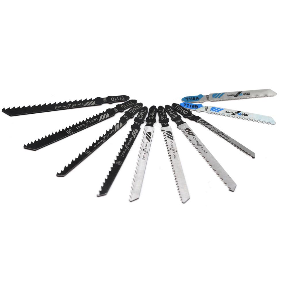 10pcs Electric Saw Blades Jigsaw Blades For Woodworking Metal Plastic Machines Woodworking Aluminum Saw Blade Set