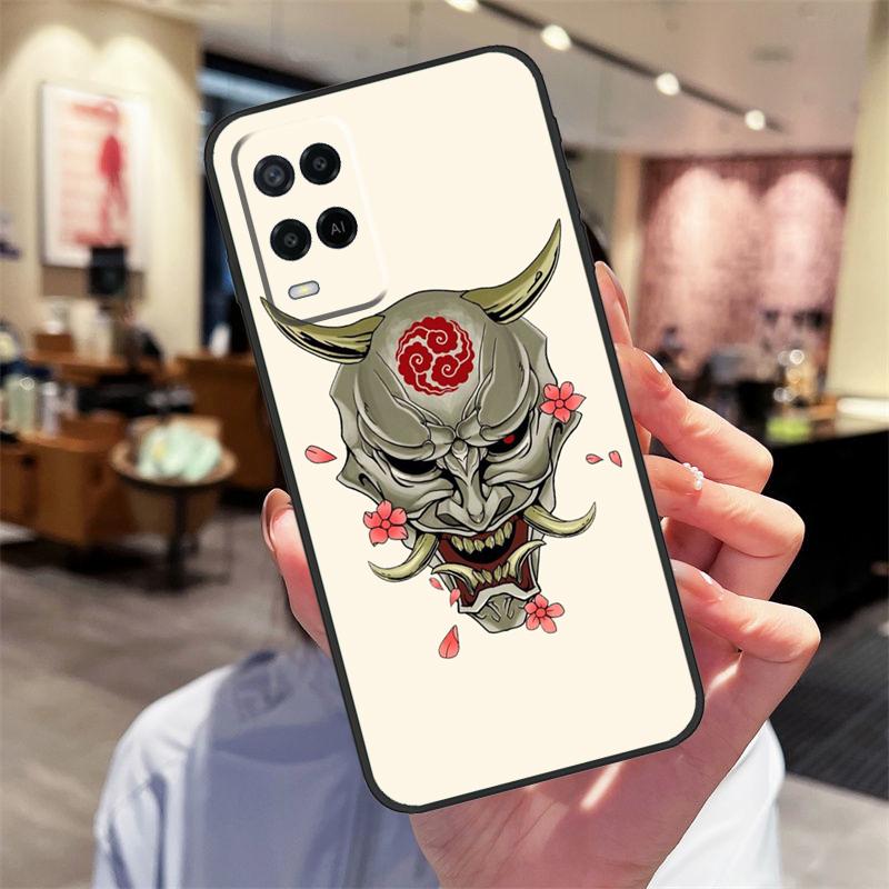 Oni Hannya Mask Case For Oppo A78 A98 A79 A18 A38 A58 A40 A60 A80 A16 A76 A96 A15 A74 A94 A54 A17 A77 Cover