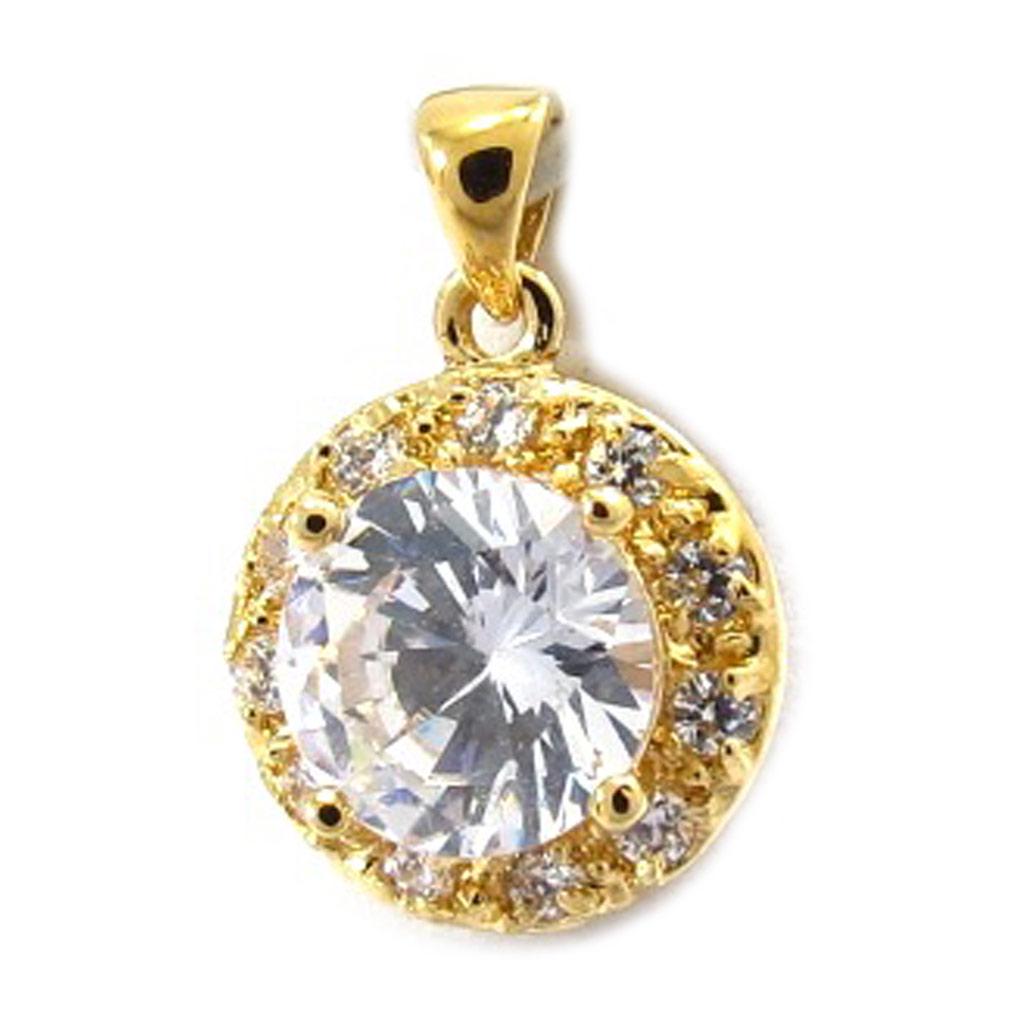 Les Trésors De Lily [F9187] - White Gold Plated 'Victorina' Pendant
