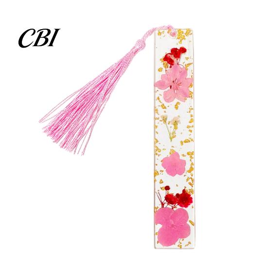 Unique Gift for Friends Dried Flower Resin Bookmarks with Tassels, Double-Sided Magnetic Durable Page Markers Book Lovers Friends, Pretty and Increase