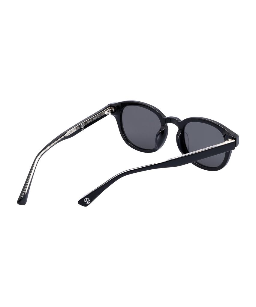 Heonteoaiweeo [Unisex] Signature Horn-Rimmed Arnel Sunglasses - Black Hta05