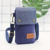 Vertikale Canvas Leichte Schultertasche Canvas Unifarbene Crossbody Canvas Tasche Handyhülle