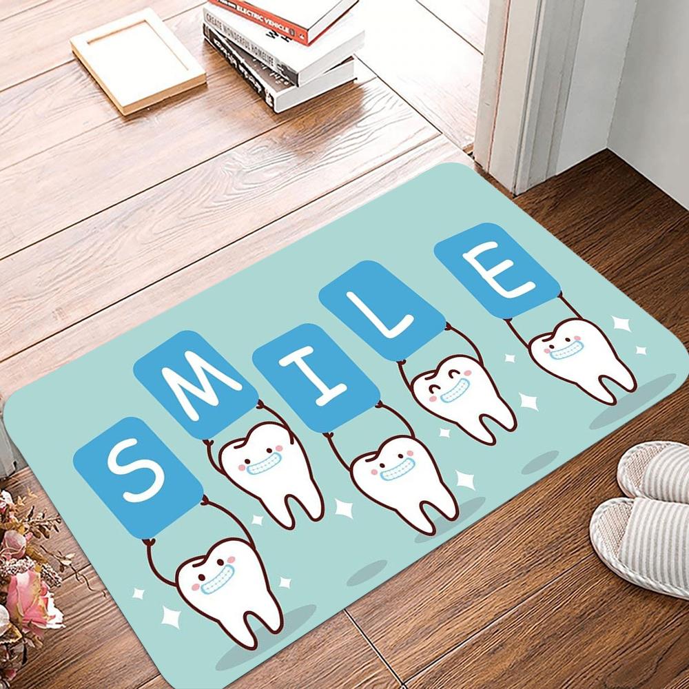 Christmas Dentist Tooth Dental Hospital Floor Mat Balcony Living Room Carpets Doormat Entrance Door Kitchen Rug Home Rugs