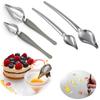 2 Sizes Metal Sauce Drawing Spoons Stainless Steel Chef Plating Tools Dessert Cake Decor Art Painting Spoon