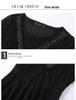 2023 Summer Plus Size Black Lace Skirt Dress - Fashionable, Slimming Women's Wear