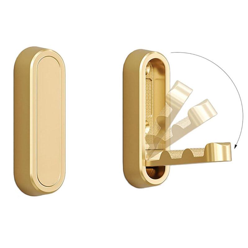 2PCS Folding Coat Hook, Heavy Duty Wall Hooks Made of Zinc Alloy, Foldable Wall Hooks for Hanging Coats, Scarves, Hats, Bathrobes, Keys, Bags(Gold)