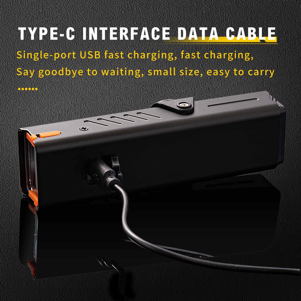 OFFBONDAGE Bicycle Headlight Aluminum Alloy Waterproof Bike Front Light Digital Display 2000mAh USB Rechargeable MTB Cycling Lam 7