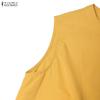 ZANZEA Women Casual Round Neck Solid Color Summer Sleeveless Dress