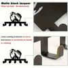 Wrought Iron Dog Theme Wall Mounted Key Holder with 5 Hooks Handmade Metal Art