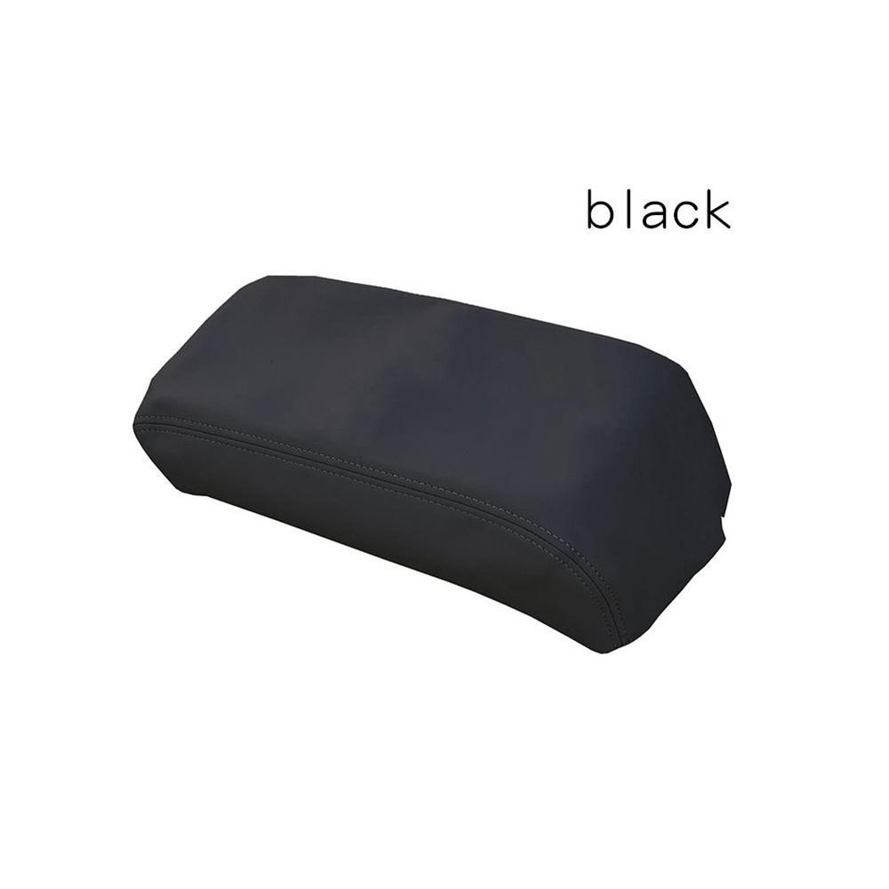 Black Leather Center Console Lid Armrest Cover Trim For Toyota Avalon 2005-2012