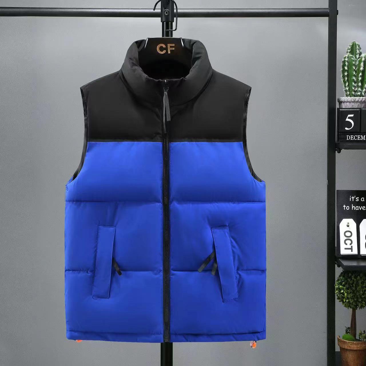 Мужской зимний стеганый хлопковый жилет - Свободный повседневный жилет с принтованным логотипом 4XL