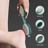 Foot Scrubber, 4 in 1 Portable Foot Brush Scrubber, Foot Heel Scrub Brush, Pedicure Foot File with Sandpaper Brush, Foot Rasp for Foot Dead Skin Remov
