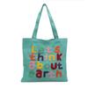 with Inner Bag Canvas Shopping Bag Colorful Letter INS Tote Bags Letter Embroidery Handbag  Women