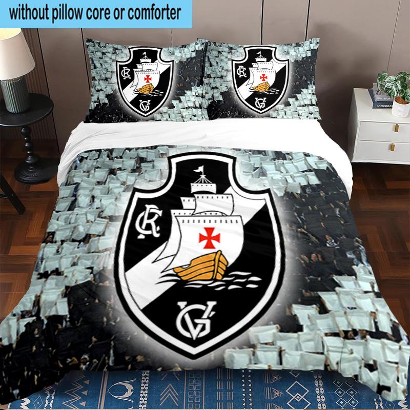 3PCS Vasco Da Gama Crest Design Printed Bedding Set, Includes A Duvet Cover and Two Pillowcases for Bedroom, Suitable for All Seasons