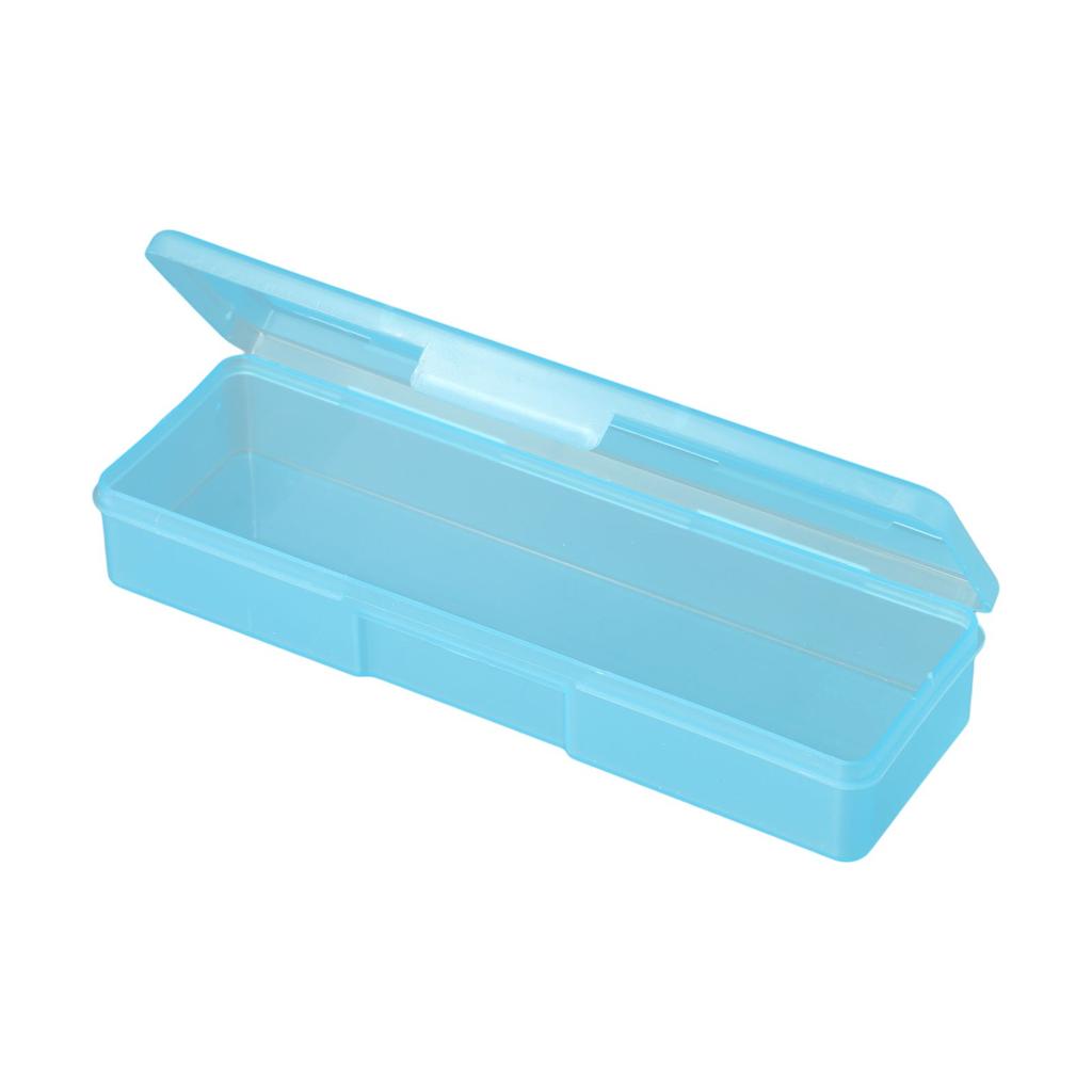 18.8*7*3cm Nails Storage Box Blue Pink Plastic Case White