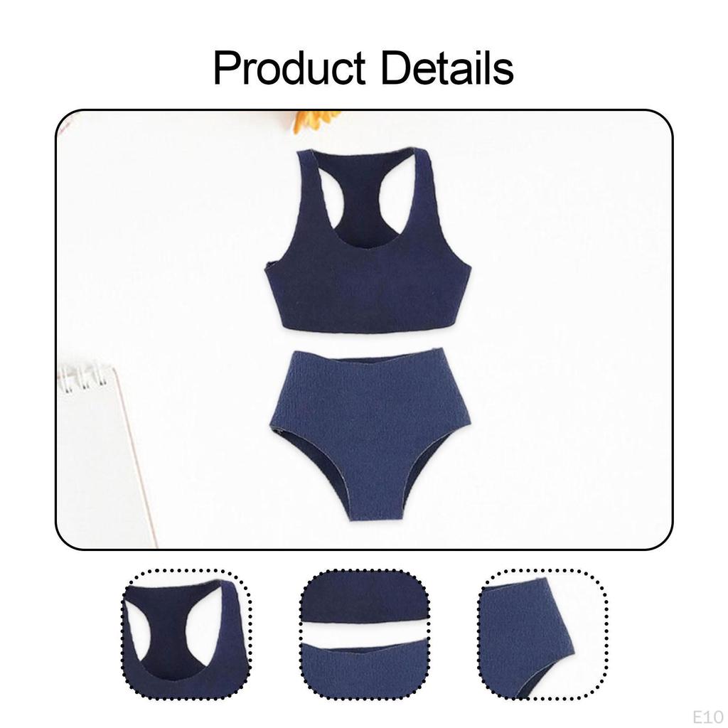 1/12 Miniature Clothing Ensemble with Sports Top and Shorts for Female Dolls