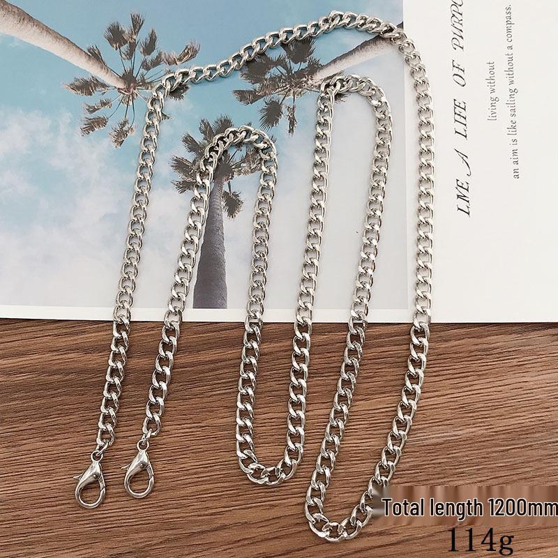 Metalowy łańcuszek do telefonu crossbody odporny na upadki z klipsem i smyczą 125 cm