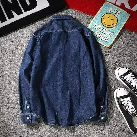 2023 Men's Wear-Resistant Thin Denim Work Shirt - Fashionable Long Sleeve Autumn Jacket