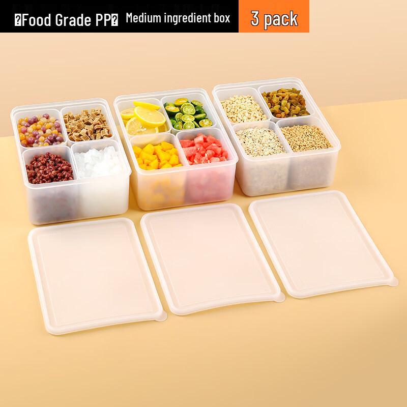 YiCang 4-Compartment Plastic Condiment Organizer Set
