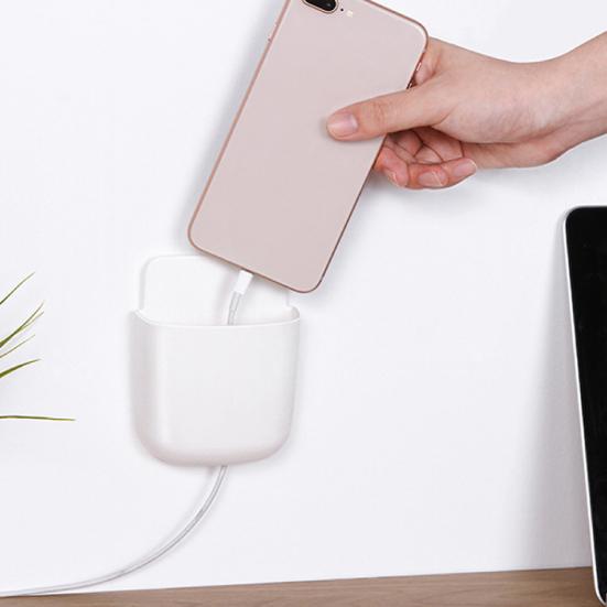 Storage Container Free Punch Storage Mobile Phone Holder Wall Mount Remote Control Storage Box for Bedside Table