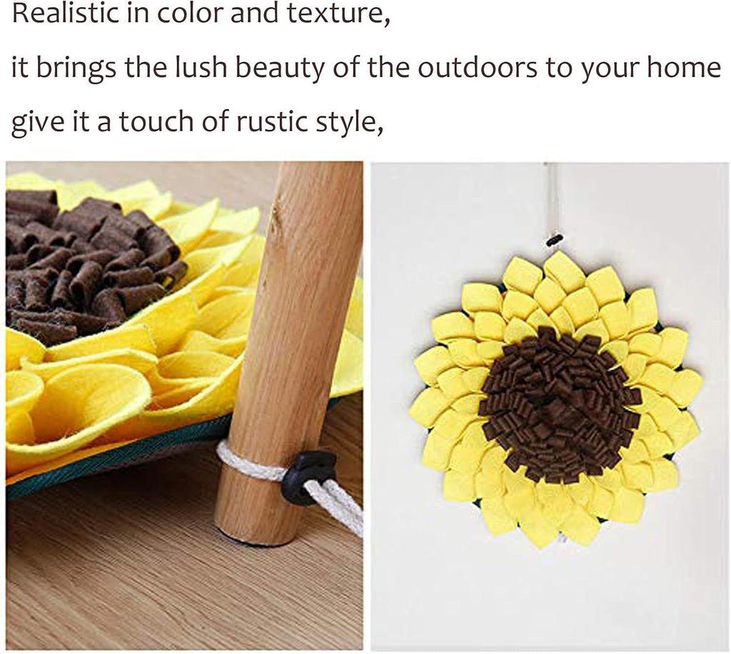 Sunflower Dog Snuffle Mat: Bite-Resistant, Slow Feeder & Anti-Choking Training Blanket