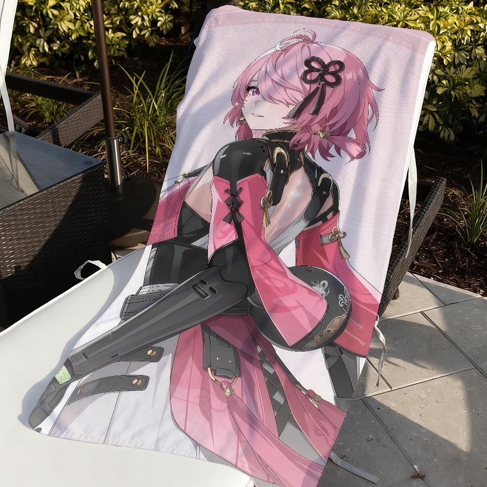 Game WuWa Taoqi Towel Sports Quick Dry Travel Camping Gear Sandproof Soft Light Large Beach Towel