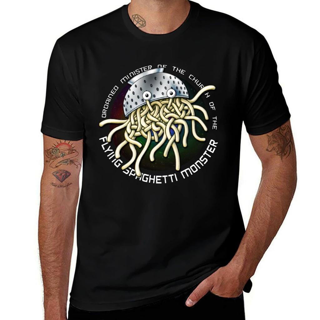 Ordained Minister of the Church of the Flying Spaghetti Monster On White T-Shirt Outdoor Sports