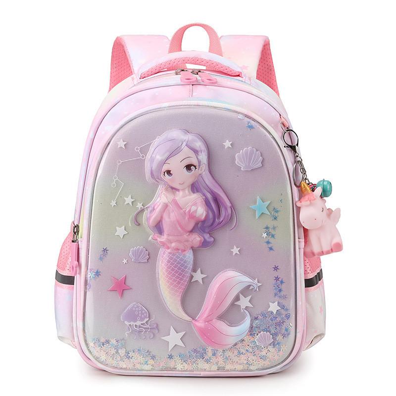 Adorable Cartoon Kids Backpack Large Capacity Nylon For Boys And Girls School Use
