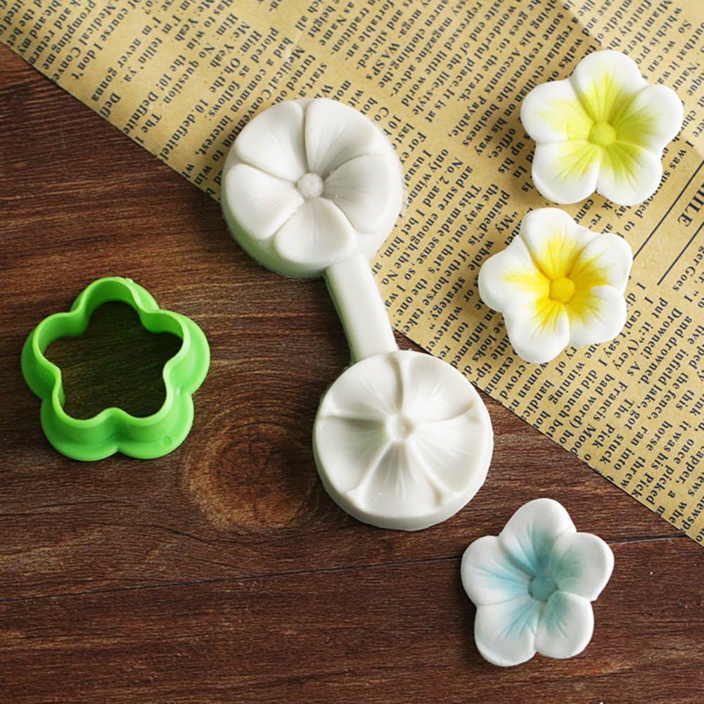KALAIEN Cherry Blossom Silicone Fondant Cake Mold Flower Cake Design Moulds Chocolate Icing Candy Decorating Mould