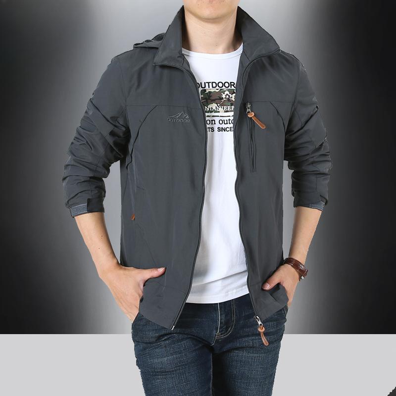 

Осенняя мужская спортивная куртка с капюшоном, большой размер, свободная куртка для альпинизма 5XL серый