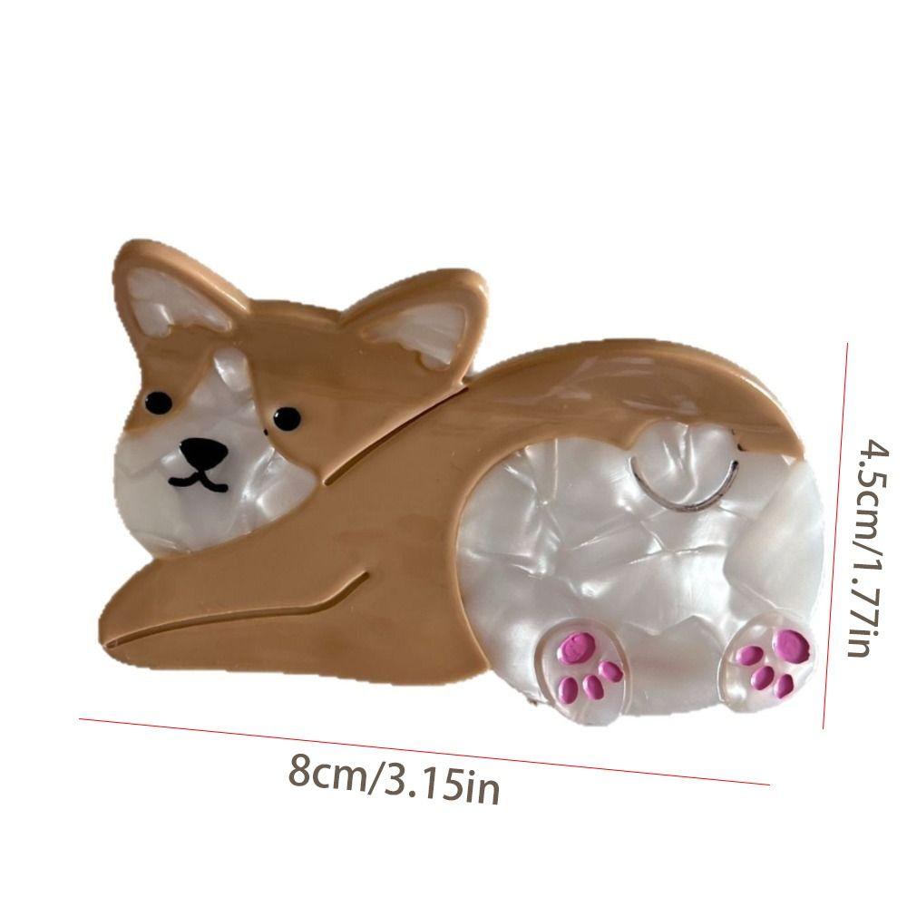 Creative Acetic Acid Acetate Cat Hair Claw Capibara Cartoon Animal Hair Clip Pet Headdress Corgi Dog Shark Clip Girl