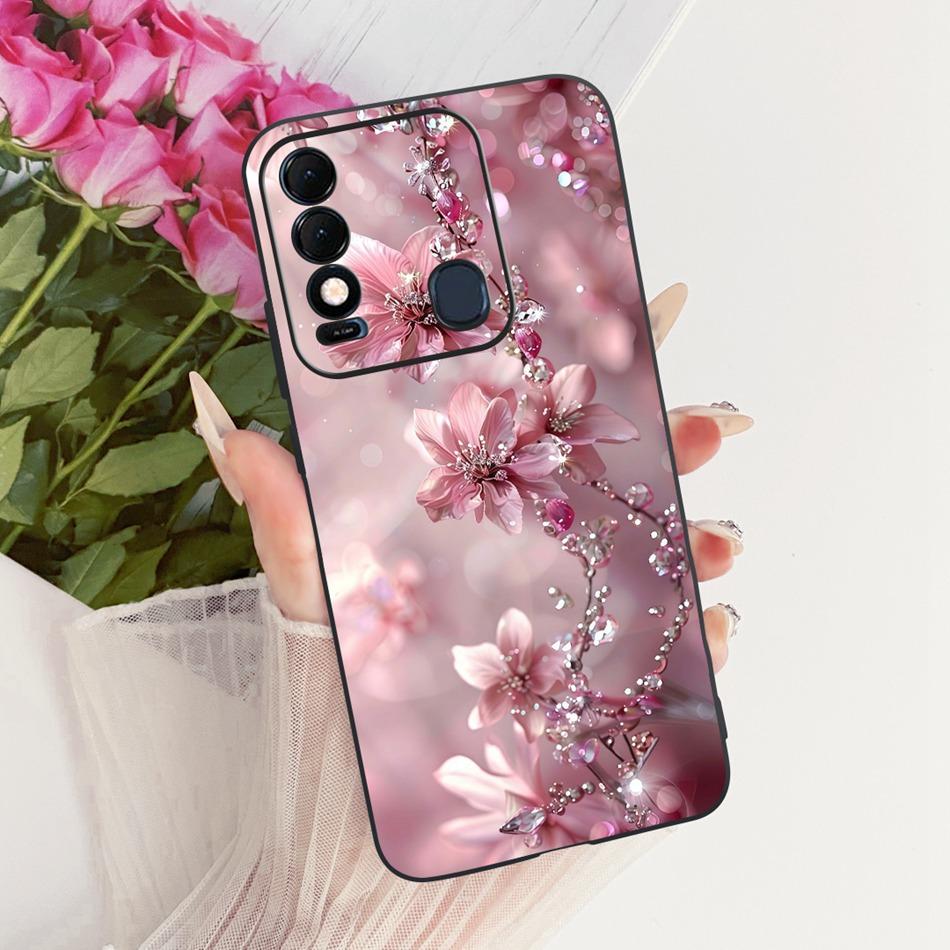 For Tecno Spark 8 8T 8C Cool Dragon Tiger Pattern Phone Case For Tecno Spark8C Spark8 KG5k KG6p Black Silicone Soft Cases Bumper