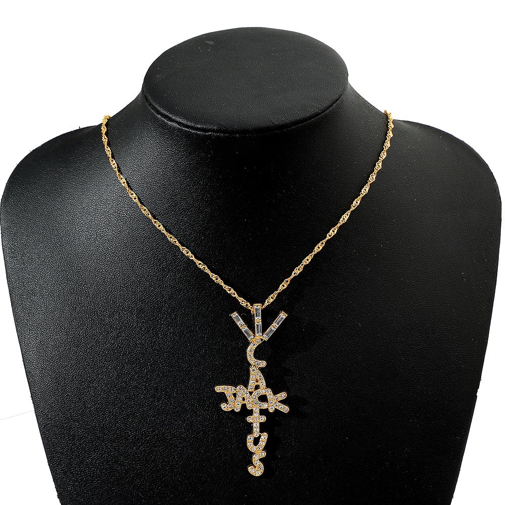 Scott Cactus Jack Tvarovaný přívěsek na krk - Ledový křišťál kubický zirkon Hip Hop šperk Dárek