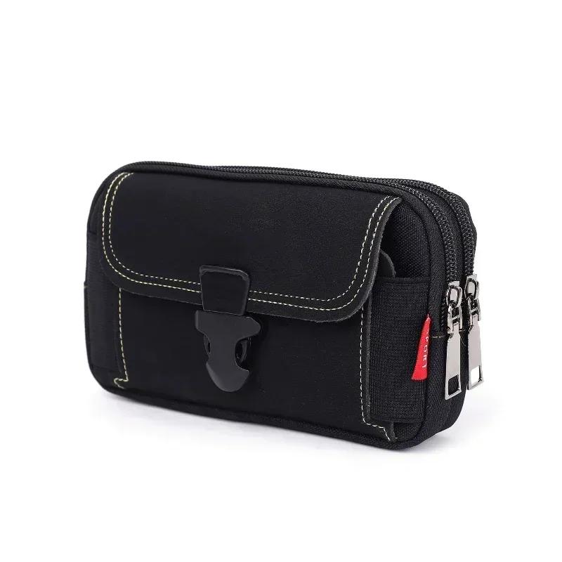 Canvas Waist Pocket Male Outdoor Fanny Bum Bag Purse Business Mobile Phone Pouch Running Pouch Travel Camping Bags
