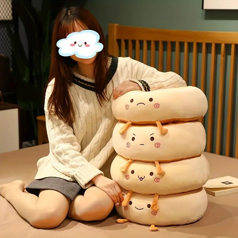 1pc Simulation Bread Toast Cushion Stuffed Memory Foam Pillow Sofa Chair Decor Seat Cushion Cute Student Chair Pad
