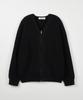 NODU Essential V-Neck Knit Zip-Up Cardigan [Black]