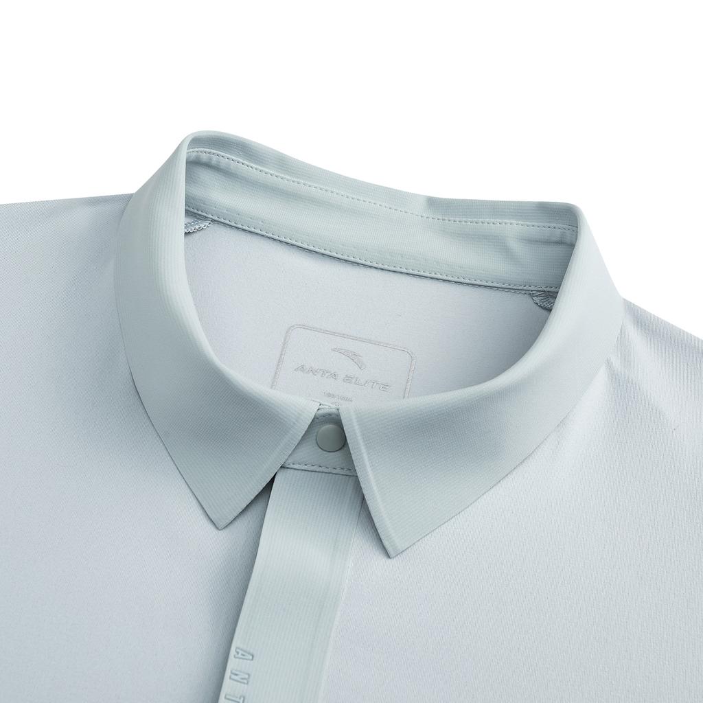 Anta Training Series Short Sleeve Polo Shirt Summer 2026 Men tops Cloud-Gray 952627125-1