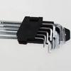 9pcs/set L Type Double Tip Screwdriver Hexagonal Key Set Allen Flat Ball Torx Star Head Key Set Hand Tools