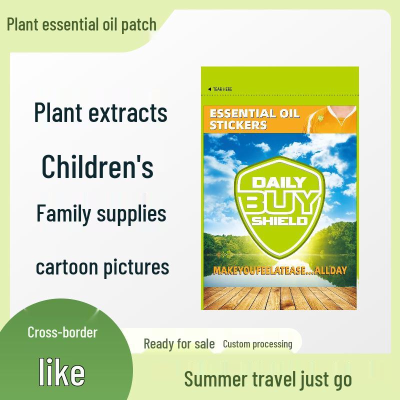 Citronella Essential Oil Mosquito Repellent Patches for Infants & Toddlers - Natural Mint and Plant-Based Protection