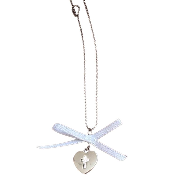 Fashion Neck Jewelry Pendant Necklace Lace Necklace Bowknot Necklace Fashion Star Pendant Necklace Gift for Women Girls