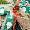 Christmas Cross Bowknot Velvet Cushion Pillow with Filler for Home Couch Sofa